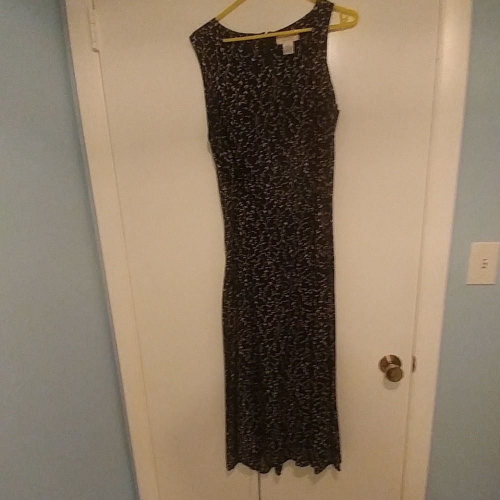 Black long petite size dress